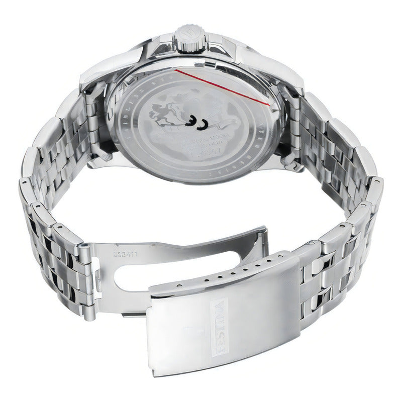 Reloj Festina Hombre Acero Doble Calendario F20357/3 Plateado Azul