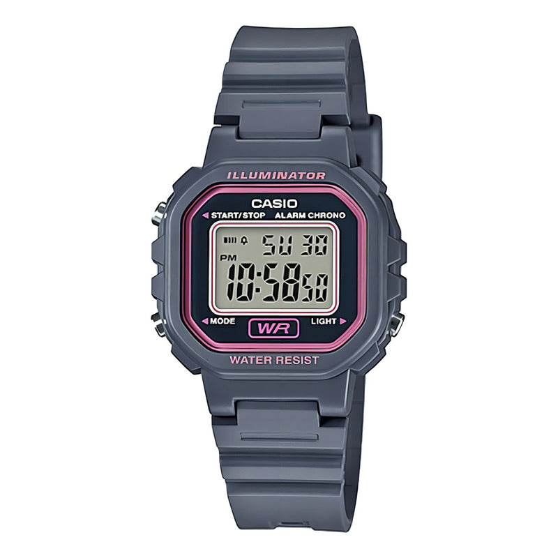 Reloj Pulsera Digital Casio La-20wh-4a1 Con Correa De Resina Color Gris