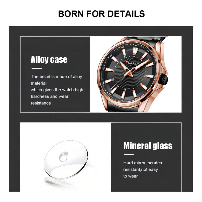Reloj De Cuarzo Curren 8424-4 Negro