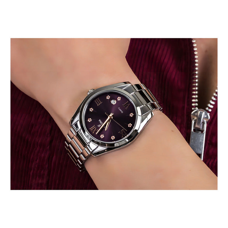 Reloj Festina Boyfriend Mujer Acero Inoxidable F16790e Plateado Violeta