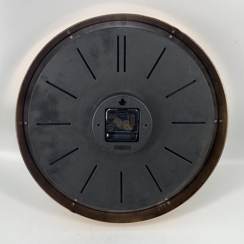 Reloj Pared Plastico Siklos Gb8144 35cm Silencioso  Cobrizo Blanco