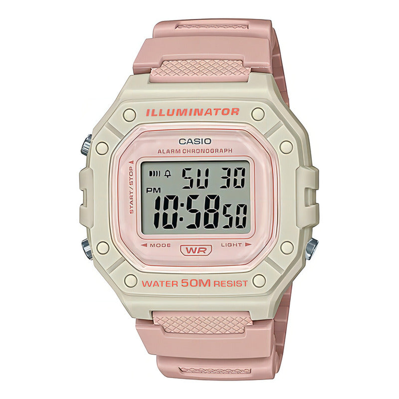 Reloj Casio W-218hc-4a2v Unisex - Digital Blanco Gris