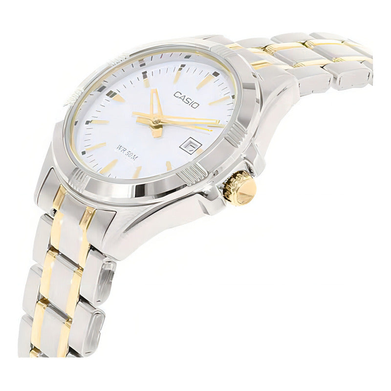 Reloj Mujer Casio Ltp-1308sg-7avdf Color De La Correa Plateado
