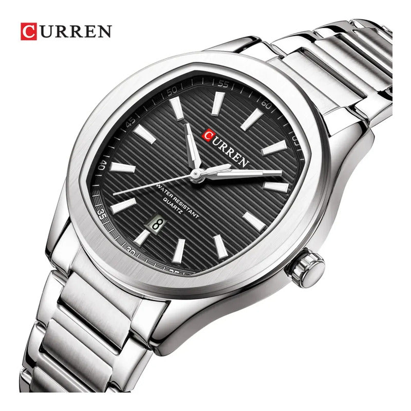 Reloj Para Hombre Curren 8474 Kree2501 Plateado Negro