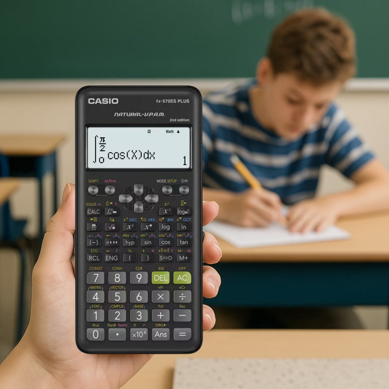 Calculadora Casio Científica Fx-570laplus Negra Gris