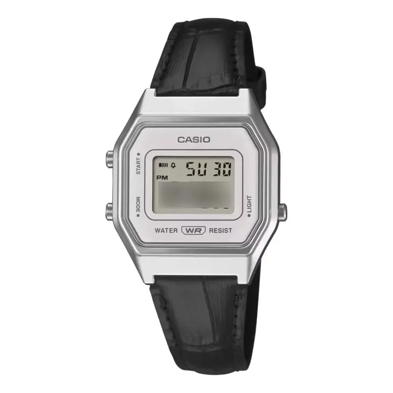 Reloj Casio Digital Vintage Cuarzo Para Mujer La680wel-1 Negro Plateado Relojes De Muñeca