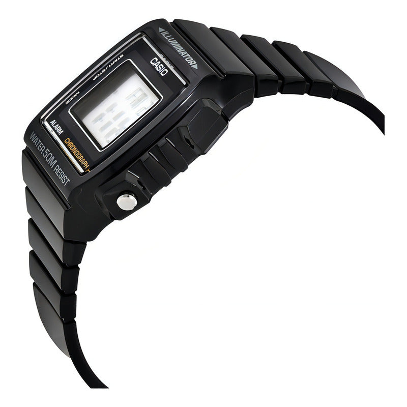 Reloj Casio Original Hombre W-215h-1av 50m Fecha Color De La Malla Negro Color Del Fondo Gris