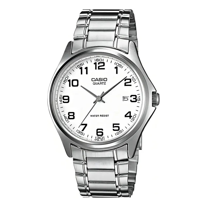 Reloj Casio Clásico Mtp-1183a Para Hombre, Con Cuarzo Y Correa De Acero Plateado Azul