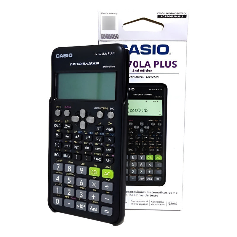 Calculadora Casio Científica Fx-570laplus Negra Gris