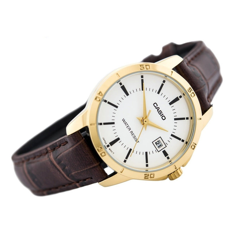 Reloj Casio Mujer Ltp-v004gl-7audf Café