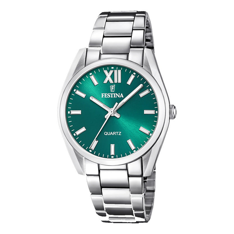 Reloj Festina The Originals F20622/c Mujer Plateado Plateado Verde Lima