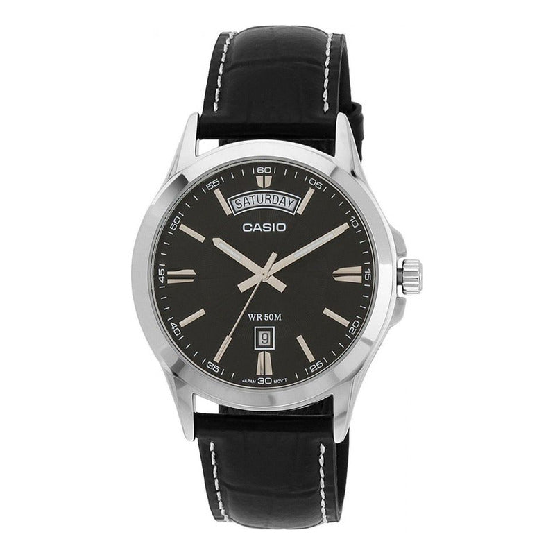 Reloj Casio Mtp_1370l_1av Cuarzo Hombre Color De La Correa Negro