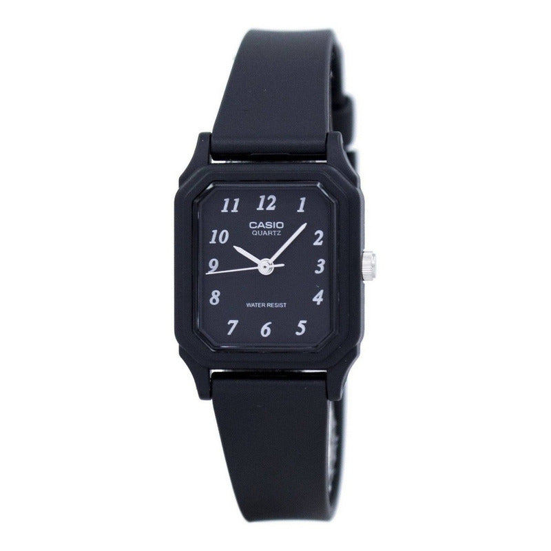 Reloj Casio Clásico Para Mujer, Con Correa Negra Y Fondo Blanco Negro