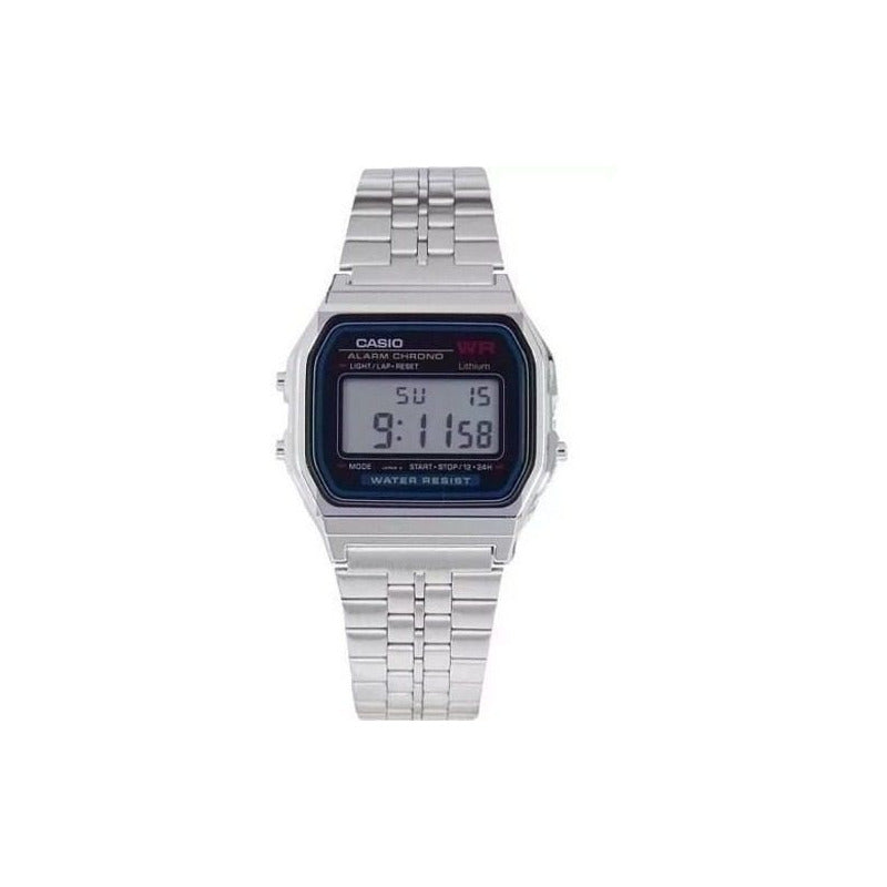 Reloj Retro Casio Digital A-159w-n1 Relojesymas Plateado Negro