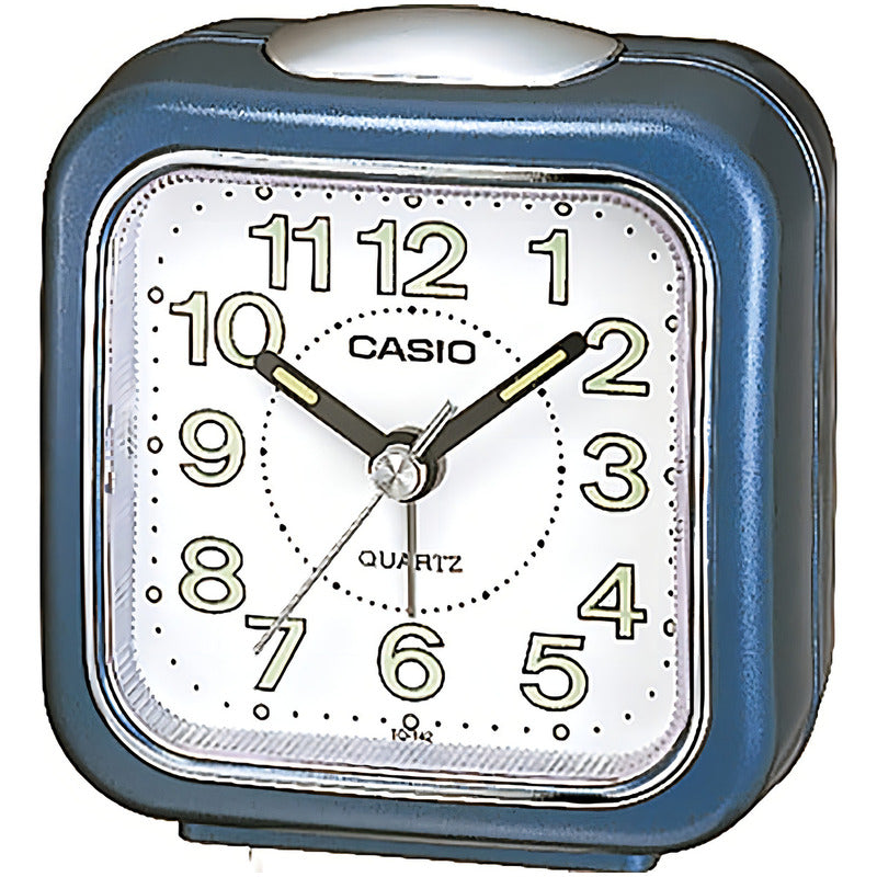 Reloj Casio Despertador Luz Tq-142-2df /relojeria Violeta Azul