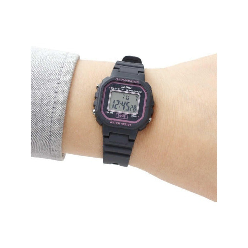 Reloj Pulsera Digital Casio La-20wh-4a1 Con Correa De Resina Color Gris