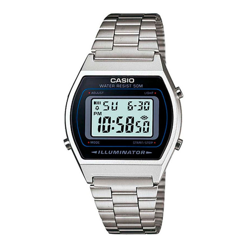 Reloj Casio Vintage B-640wd-1a Relojesymas Plateado Negro Negro