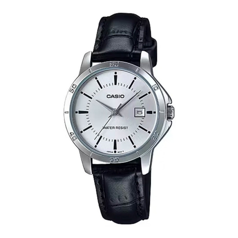 Reloj Casio Dama Ltp-v004l,gl Piel Relojesymas Plateado