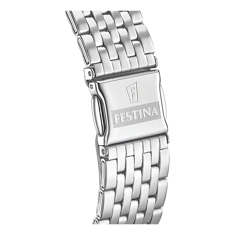 Reloj Festina Hombre Classic F16744/4 Relojesymas Color De La Correa Plateado Color Del Bisel Plateado Color Del Fondo Negro