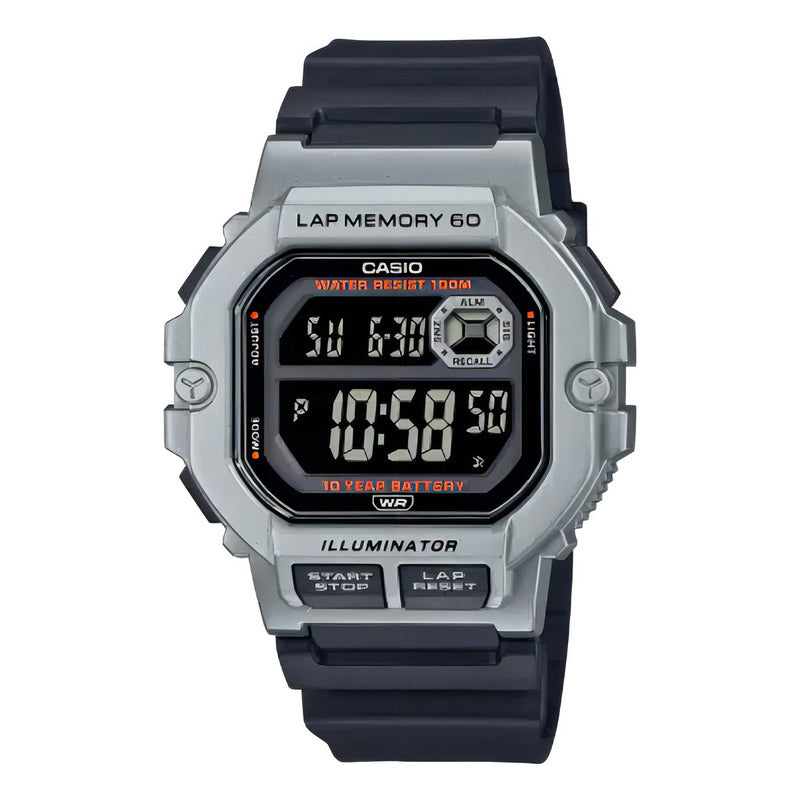 Reloj Casio Ws-1400h-1b 100m Vueltas 60 Laps Casio Centro Negro Gris