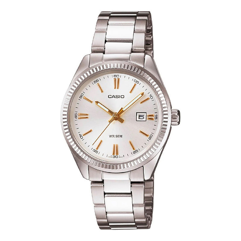 Reloj Casio Metal Mujer Ltp-1302d-7a2v Original Plateado