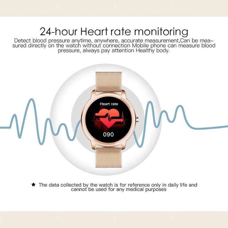 Smartwatch Fralugio R18 Pro Full Touch Bluetooth Dorado Monitoreo Salud