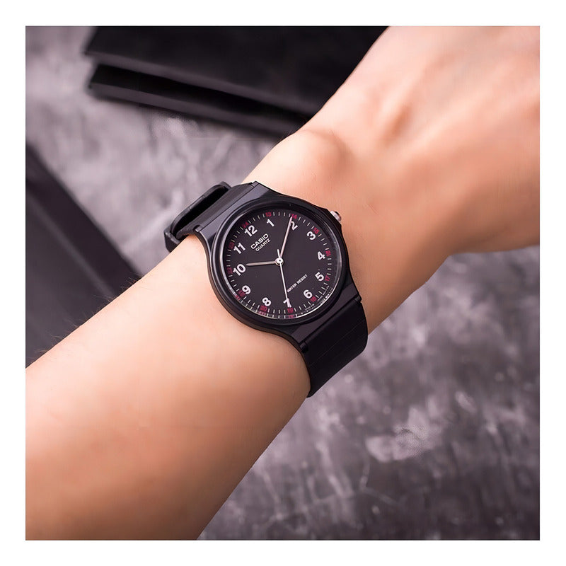 Reloj Pulsera Casio Mq-24-1bl Con Correa De Resina Color Negro