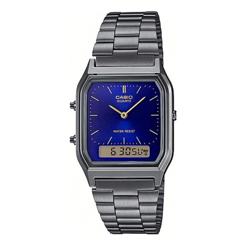 Reloj Hombre Casio Aq-230gg-2adf Negro /relojesymas Negro