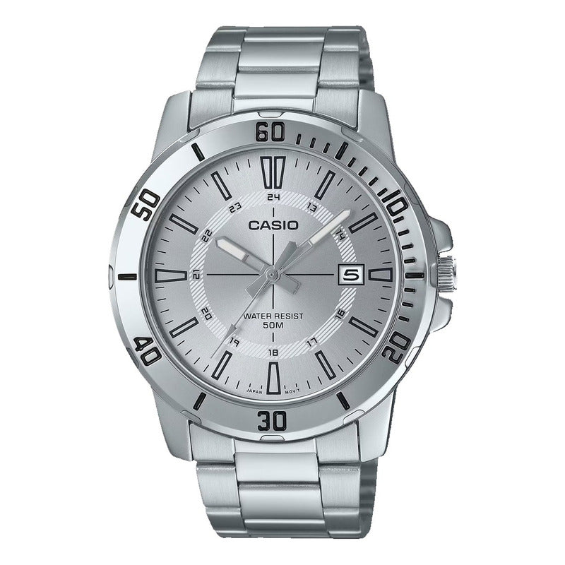 Reloj De Pulsera Casio Dress Mtp-vd01d-7c Original Plateado