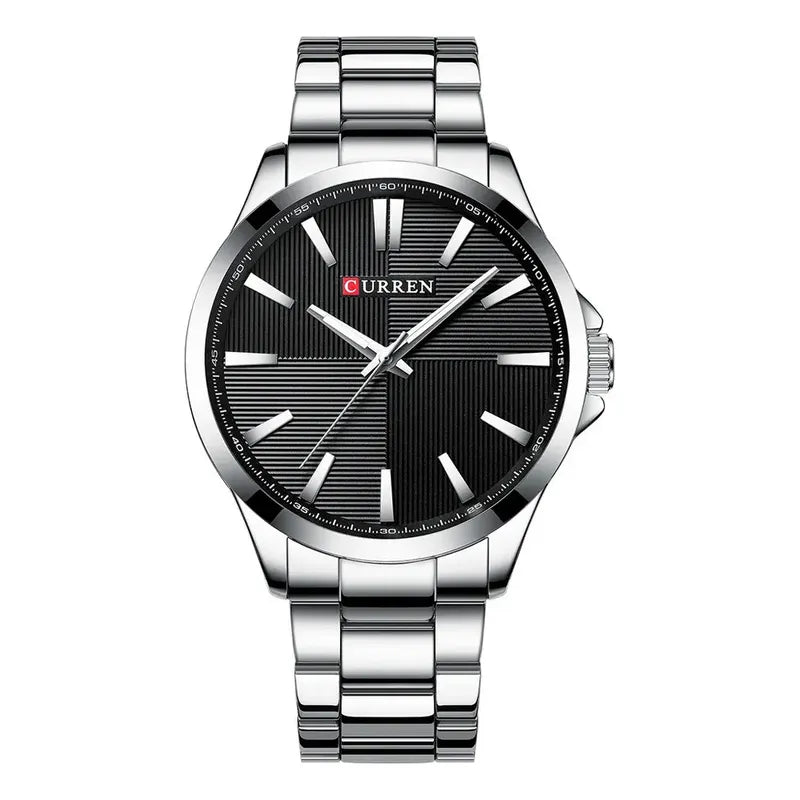 Curren 8322 Hombre Reloj Deportivo Hombre Reloj Hombre Imper Correa Negro/blanco Bisel Negro/blanco Fondo Negro/blanco