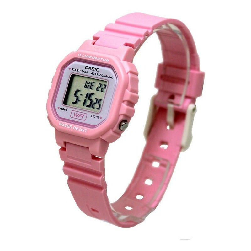Reloj De Pulsera Casio Youth La-20wh-4a1 Relojesymas Rosa Gris