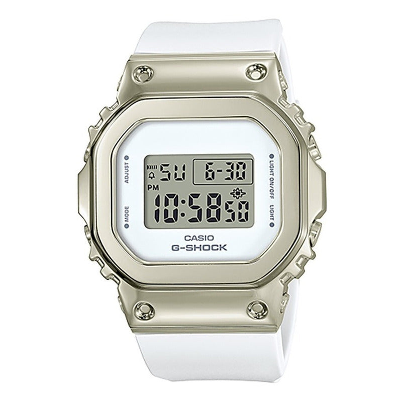 Reloj Casio G Shock Mujer Gm-s5600g-7d Deportivo Original Plateado Blanco