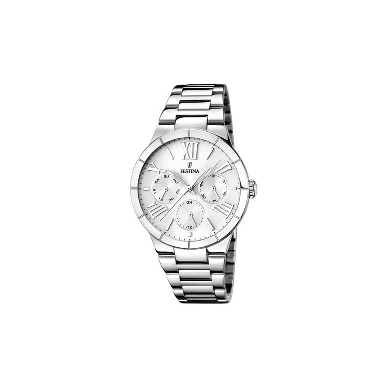 Reloj Para Mujer Festina Boyfriend F16716/1 Plateado