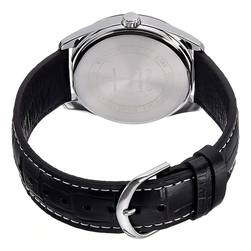 Reloj Casio Mtp-1303l-7bvdf Cuarzo Hombre Color De La Correa Negro Blanco