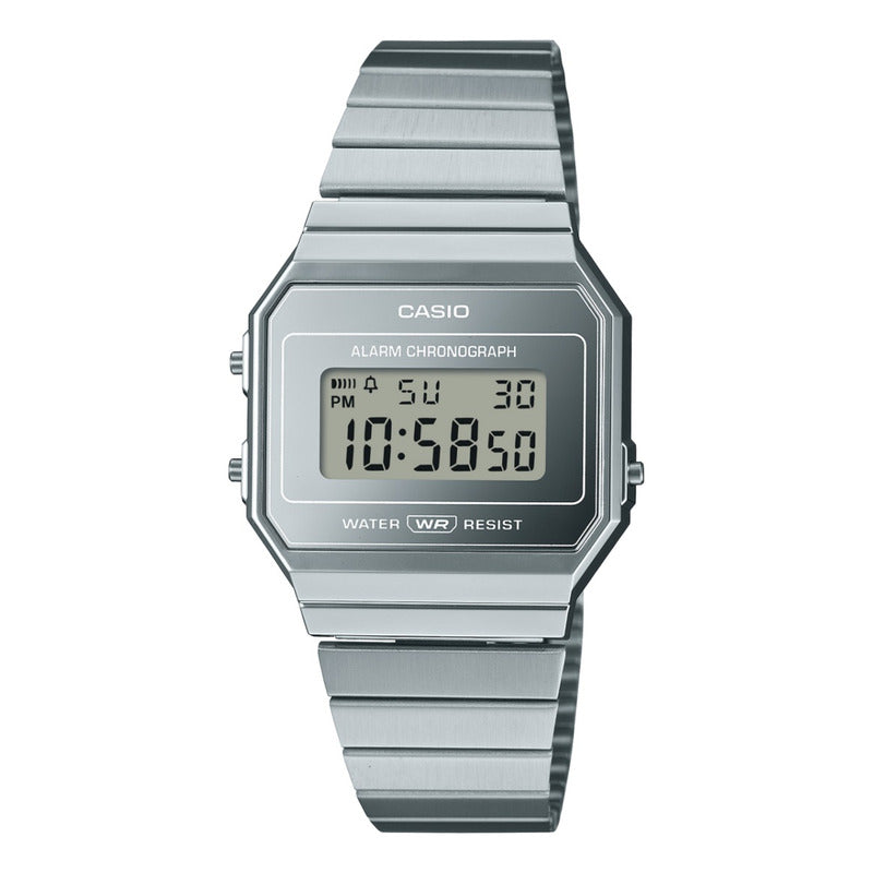 Reloj Casio Digital Metal A700wev-7a Original Plateado Plateado Plateado
