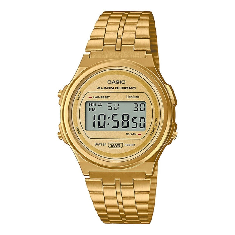 Reloj Casio Original Unisex A-171weg-9a Original Dorado