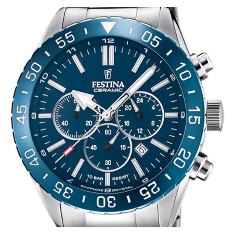 Reloj F20575/2 Festina Hombre Ceramic Plateado