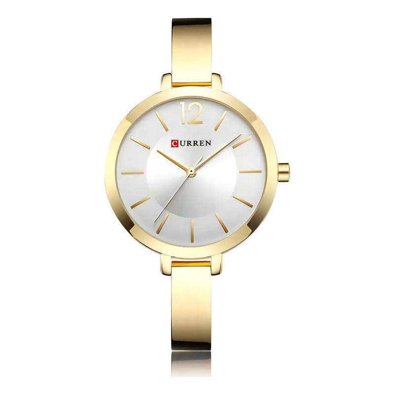 Pulsera De Reloj Analógico Mujer Curren 9012-5 Golden/white