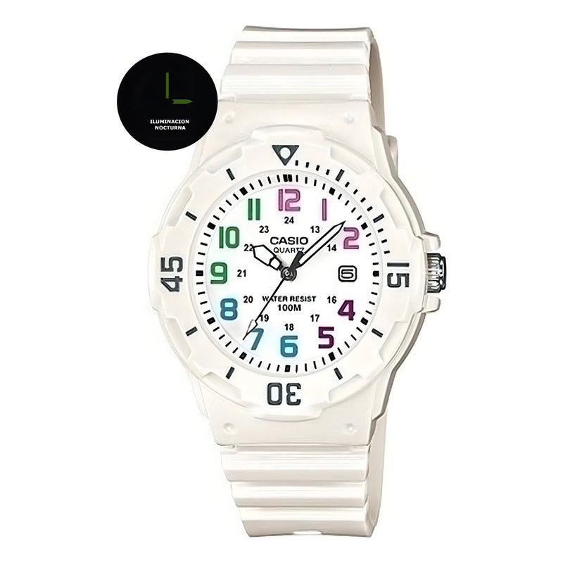 Reloj Casio Lrw200h-7bvcf Relojesymas Color De La Correa Blanco