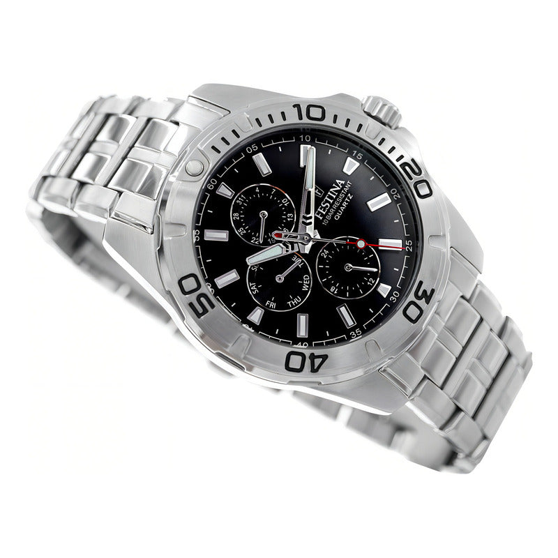 Reloj De Hombre Festina Multifunción F20445/3 Plateado
