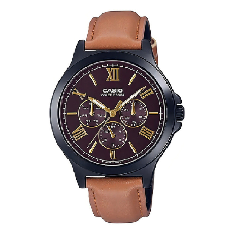 Reloj Casio Mtp-v300bl-5audf Cuarzo Hombre Color De La Correa Negro