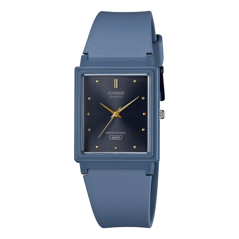 Reloj Casio Mq-38uc-2a2 Analógico Wr Watchcenter Celeste Negro