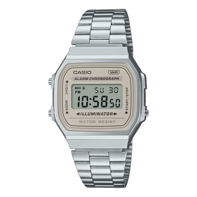Reloj Casio Vintage A168wa-8ay Original Plateado 8a