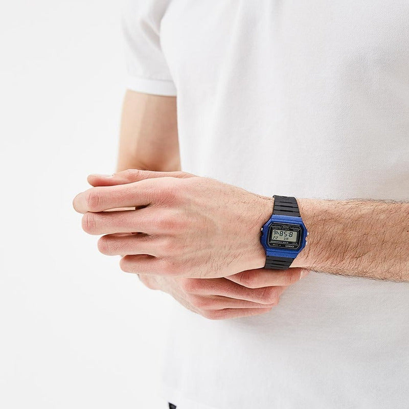 Reloj De Pulsera Casio Collection F-91wm-2a Relojesymas Negro Gris