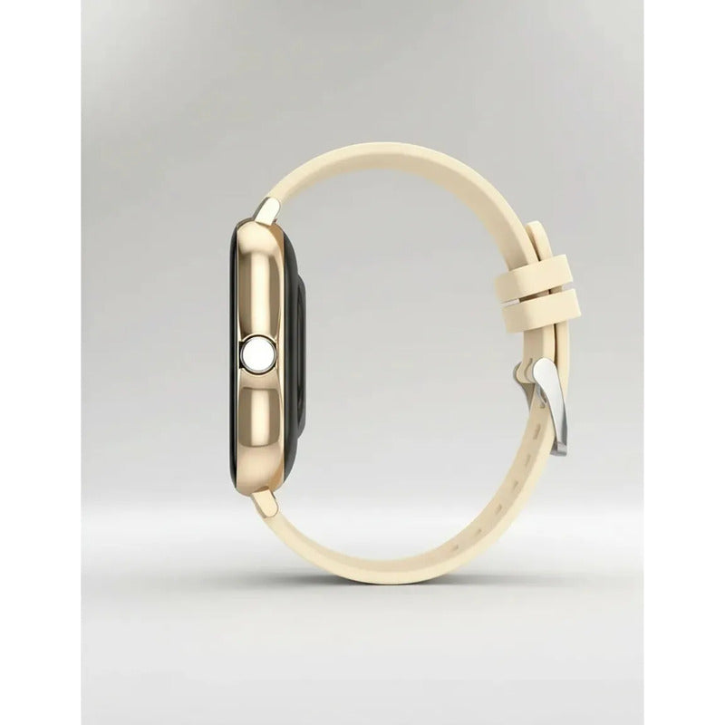 Smart Watch Bluetooth Derwye Crema Dorado