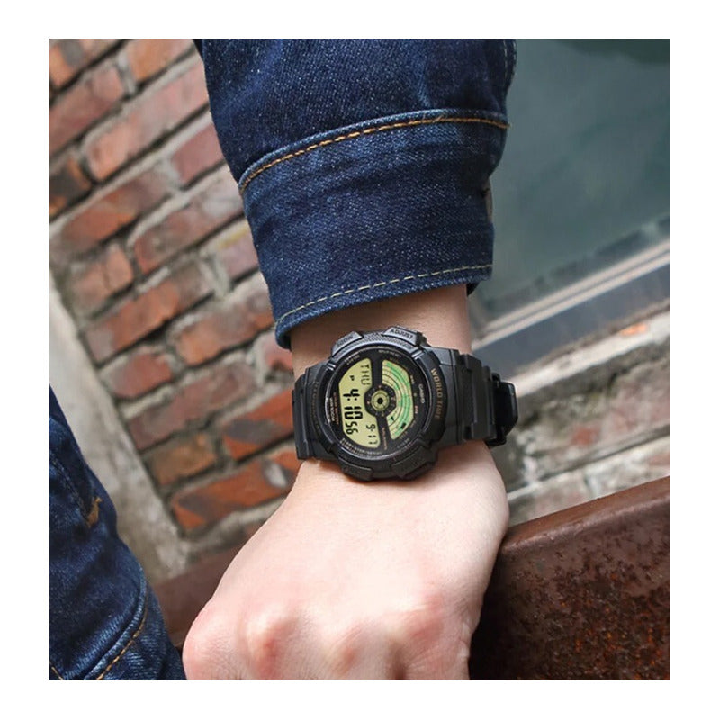 Reloj Casio Ae-1100w Colores Surtidos/relojesymas Negro Negro 1b