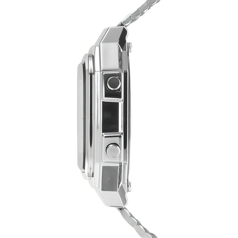 Reloj Metalico Casio Retro A-178wa-1a Relojesymas Color De La Correa Plateado Wa-1a Color Del Bisel Acero Plata Blanco