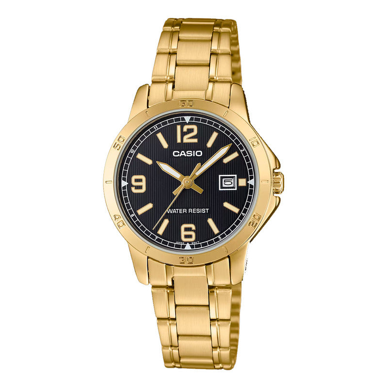 Reloj Casio Dama Ltp-v004g Colores Surtidos Relojesymas Dorado Negro