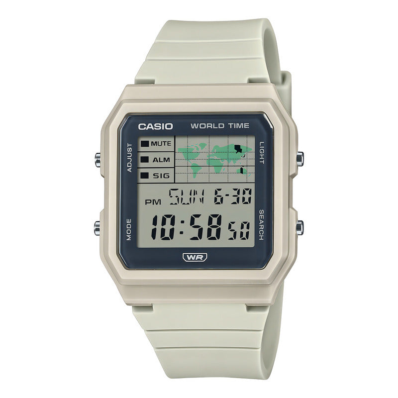 Rejoj Casio Vintage Lf-30w Digital Unixeshora Mundial Blanco Hueso Beige