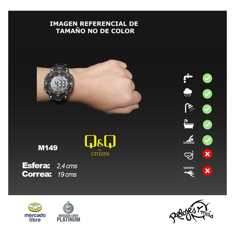 Reloj Niño Q&q By Citizen M149 Sumergible Relojesymas